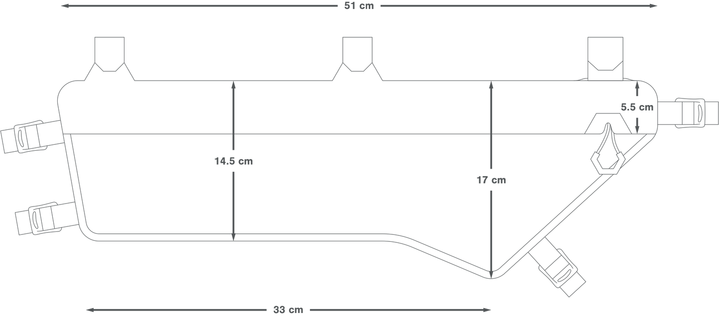 Frame Bag APIDURA EXPEDITION COMPACT FRAME PACK DRY 5.3 L Black