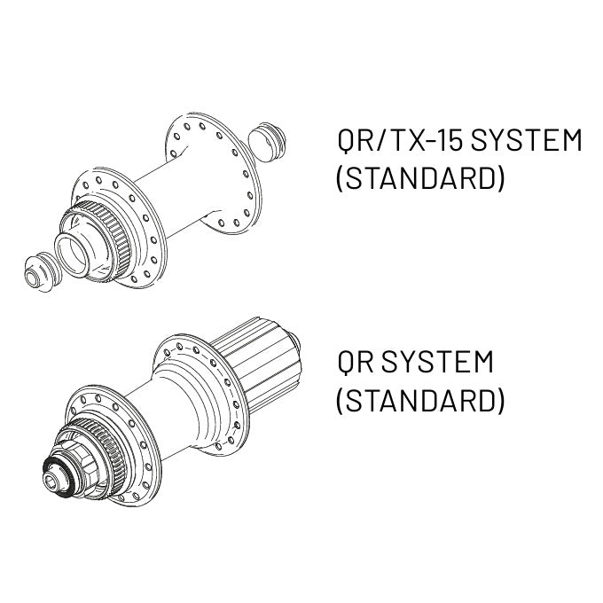 Pár kol MICHE XM 45 26" Axle 9/15 - 9x135 mm Tubetype Wheels