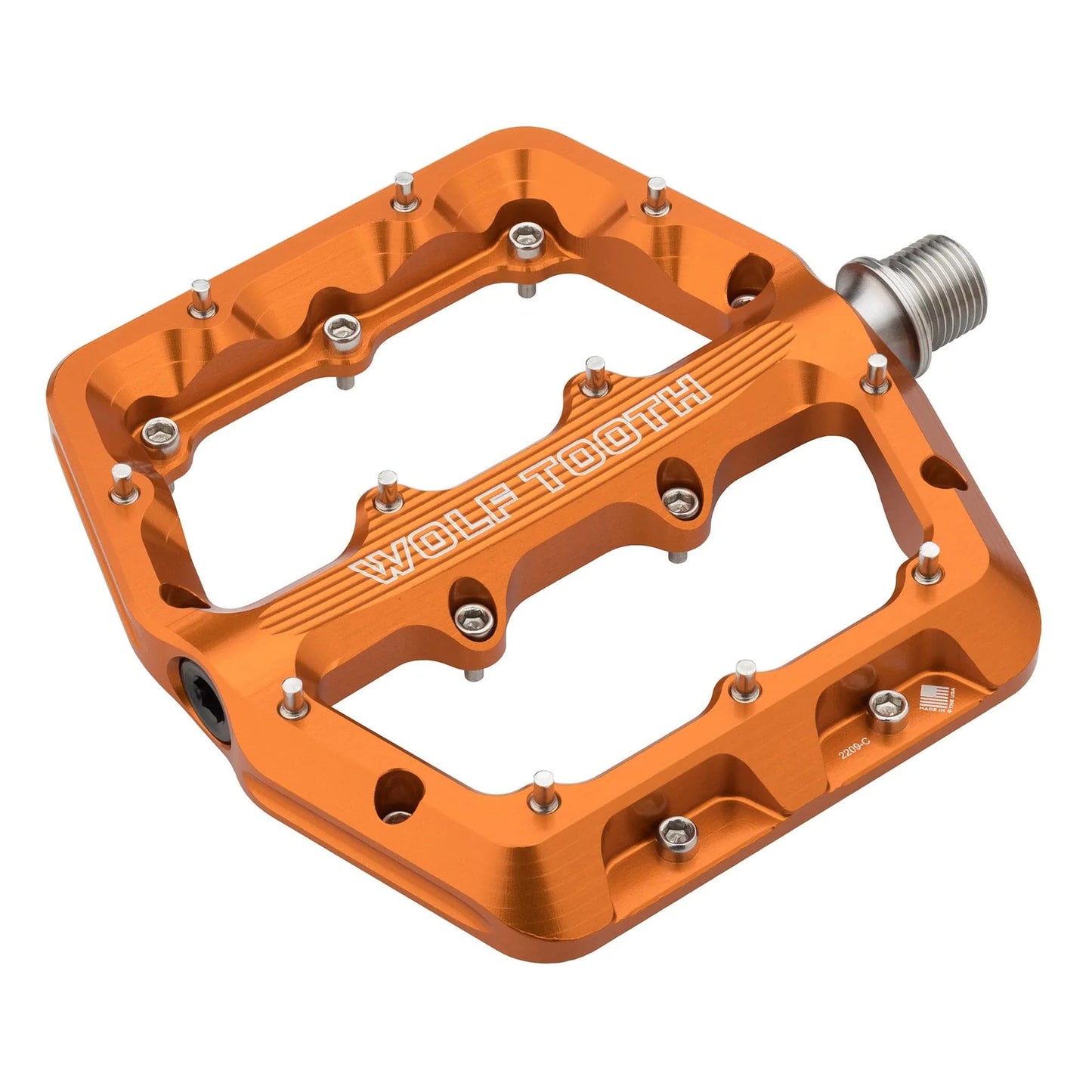 WOLF TOOTH WAVEFORM Flat Pedals, Small, Orange