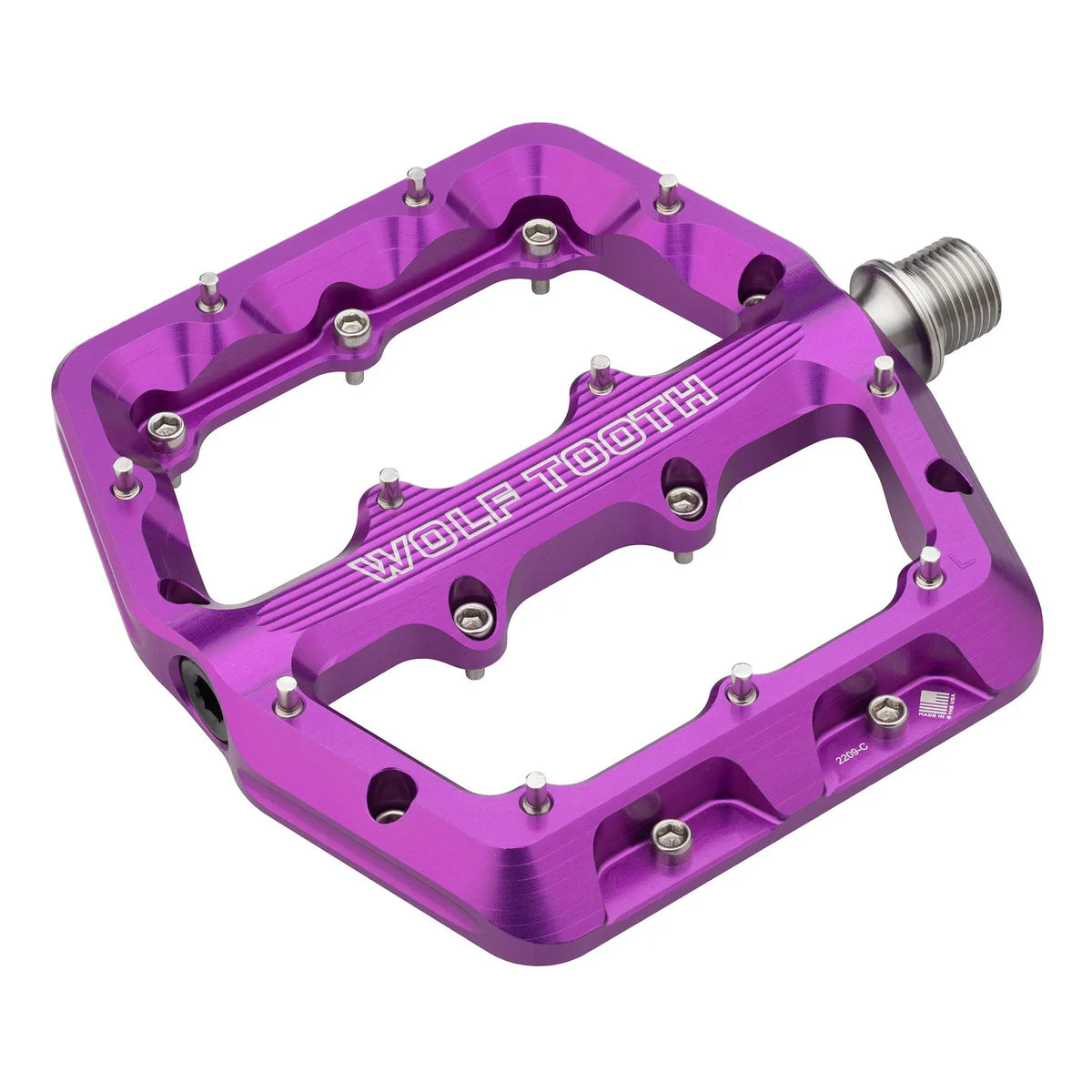 WOLF TOOTH WAVEFORM Small Violet Flat Pedals