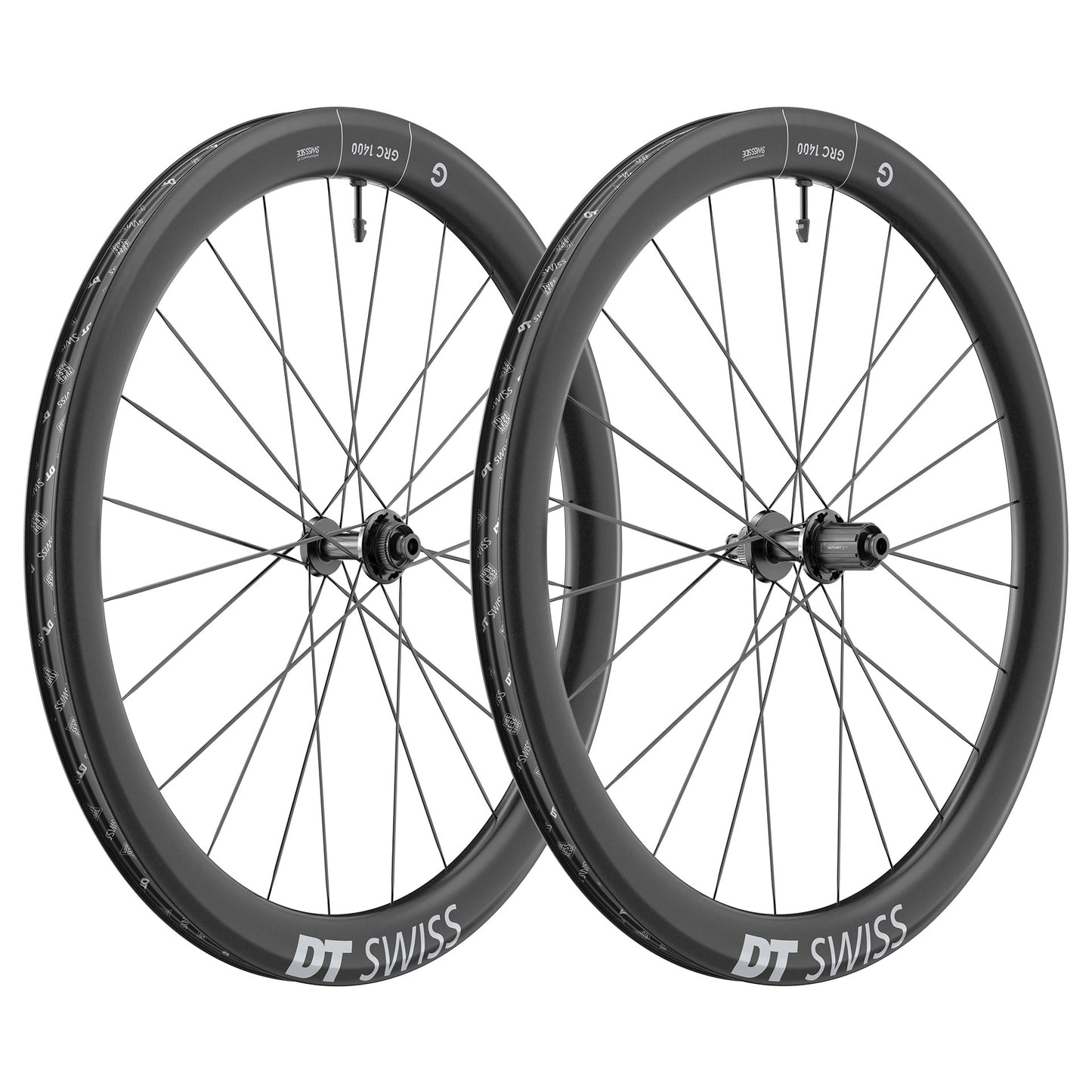 Pair of DT SWISS GRC 1400 DICUT 50 DISC Tubeless Ready Wheels (Centerlock)