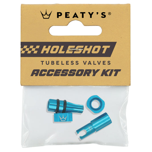 PEATY'S HOLESHOT FAST FLOW Turquoise Valve Caps and Nipples Kit