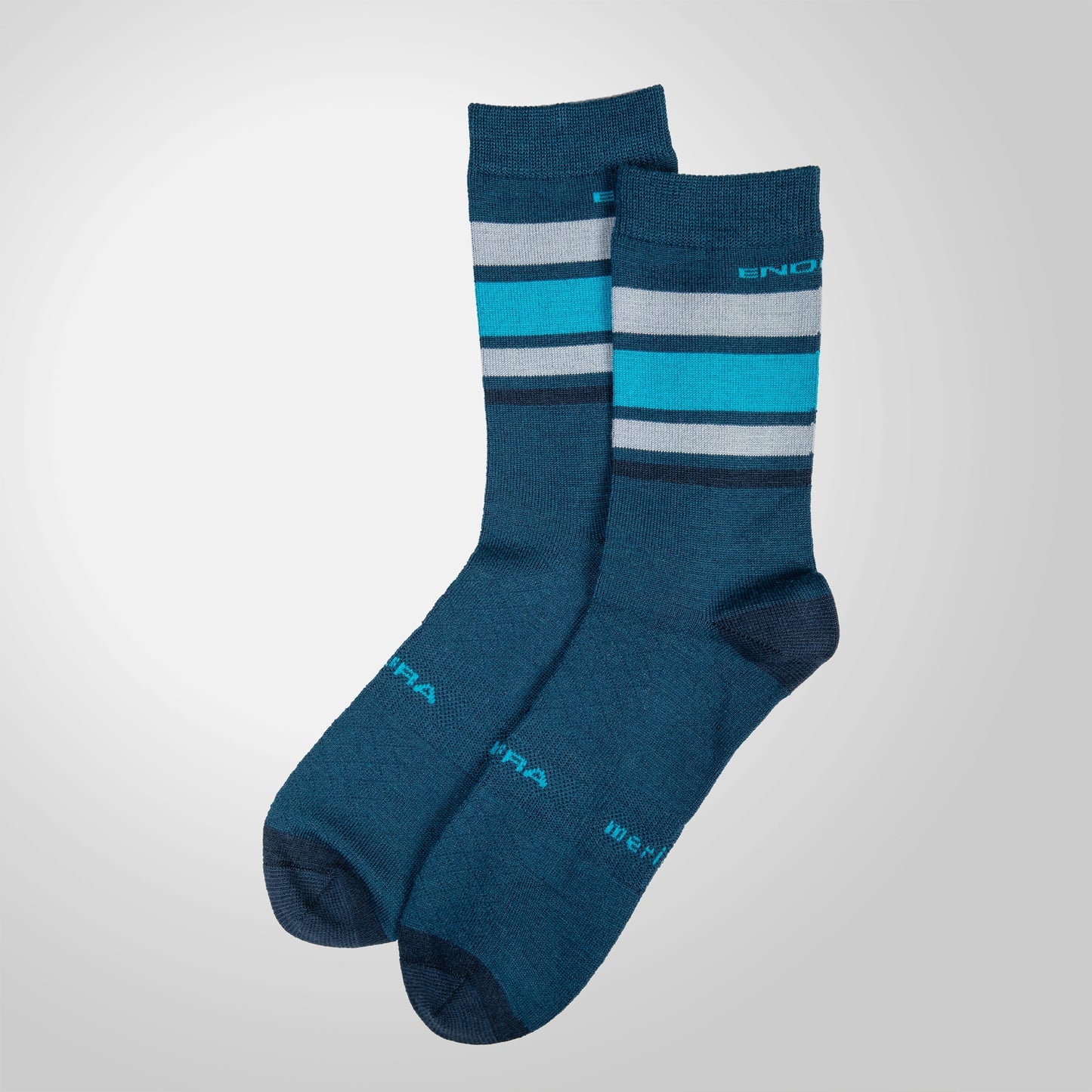 ENDURA BAABAA MERINO STRIPE Ponožky modré