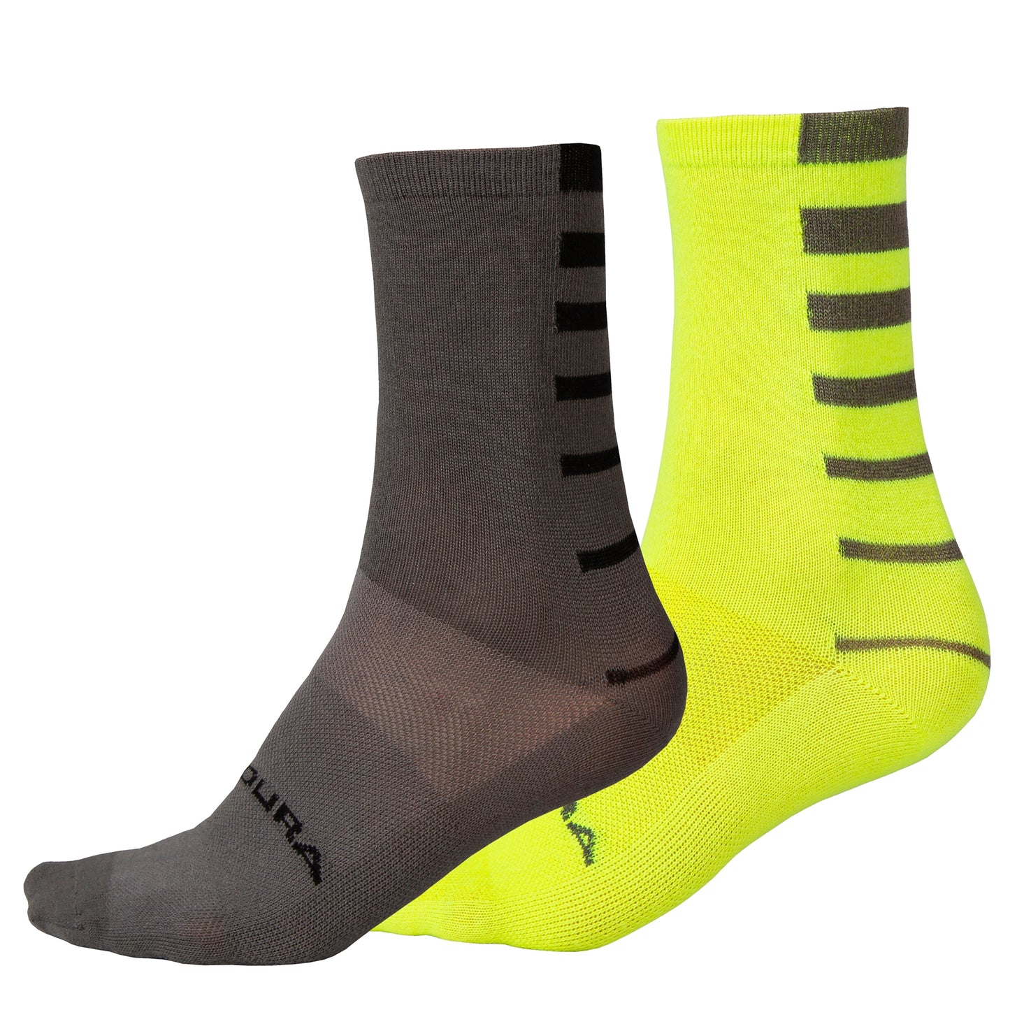 ENDURA COOLMAX STRIPE X2 Yellow Socks