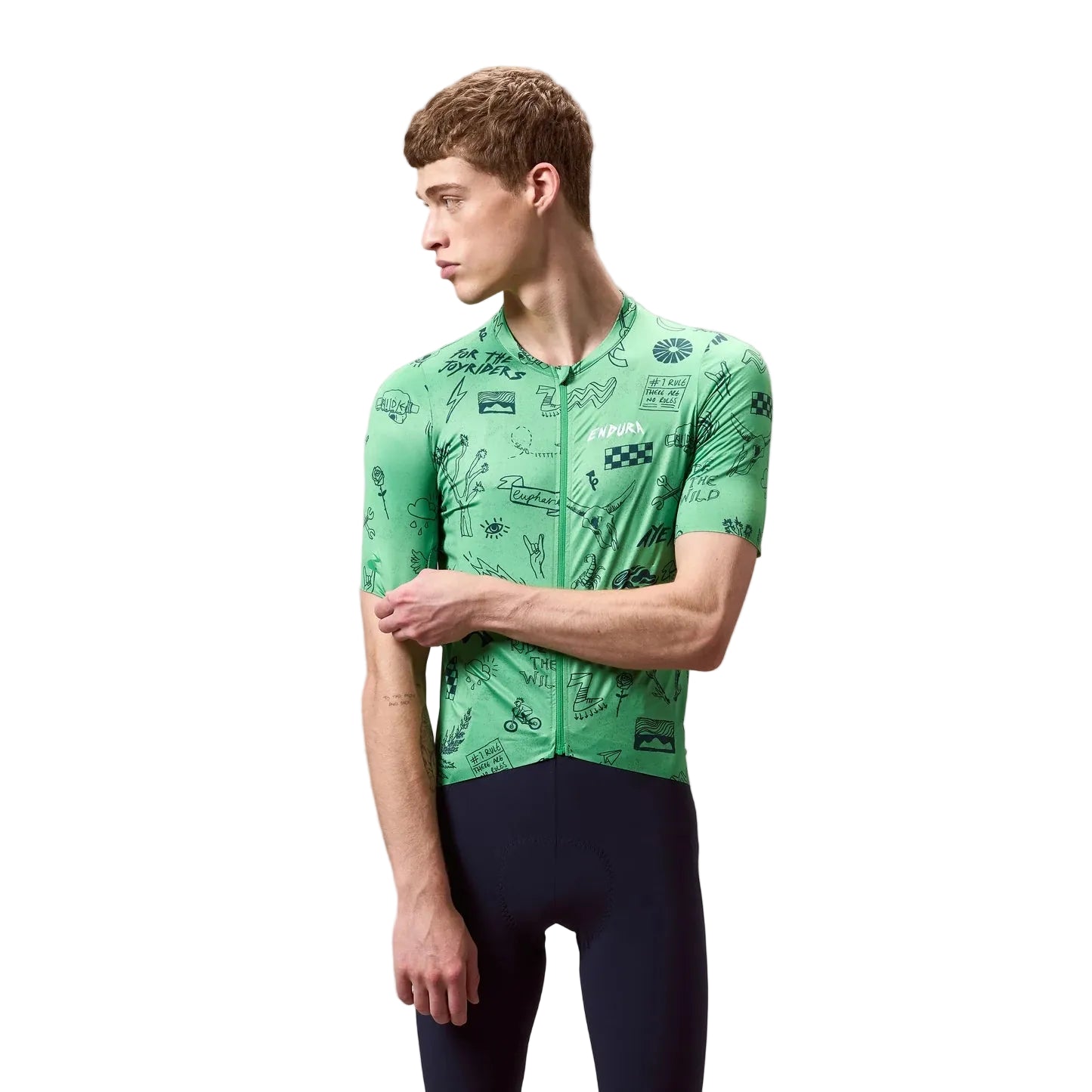 ENDURA PRO SL PRINT Dres s krátkým rukávem zelený