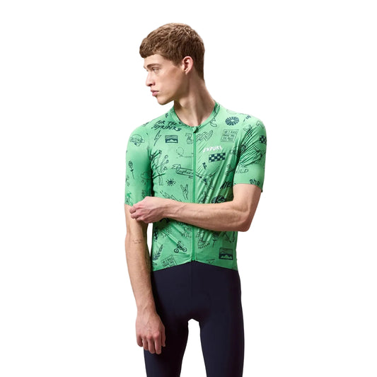 ENDURA PRO SL PRINT Dres s krátkým rukávem zelený