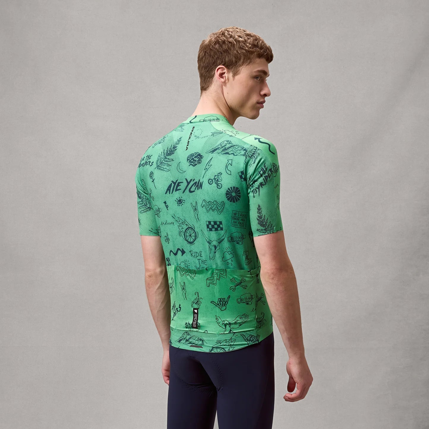 ENDURA PRO SL PRINT Dres s krátkým rukávem zelený