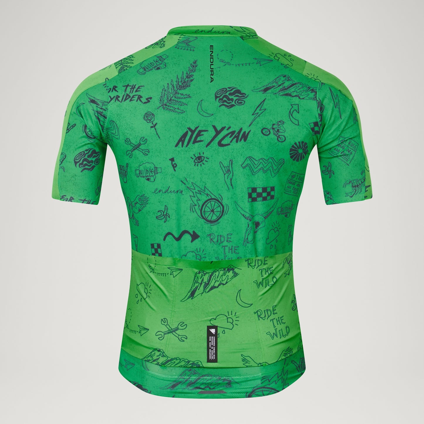 ENDURA PRO SL PRINT Dres s krátkým rukávem zelený