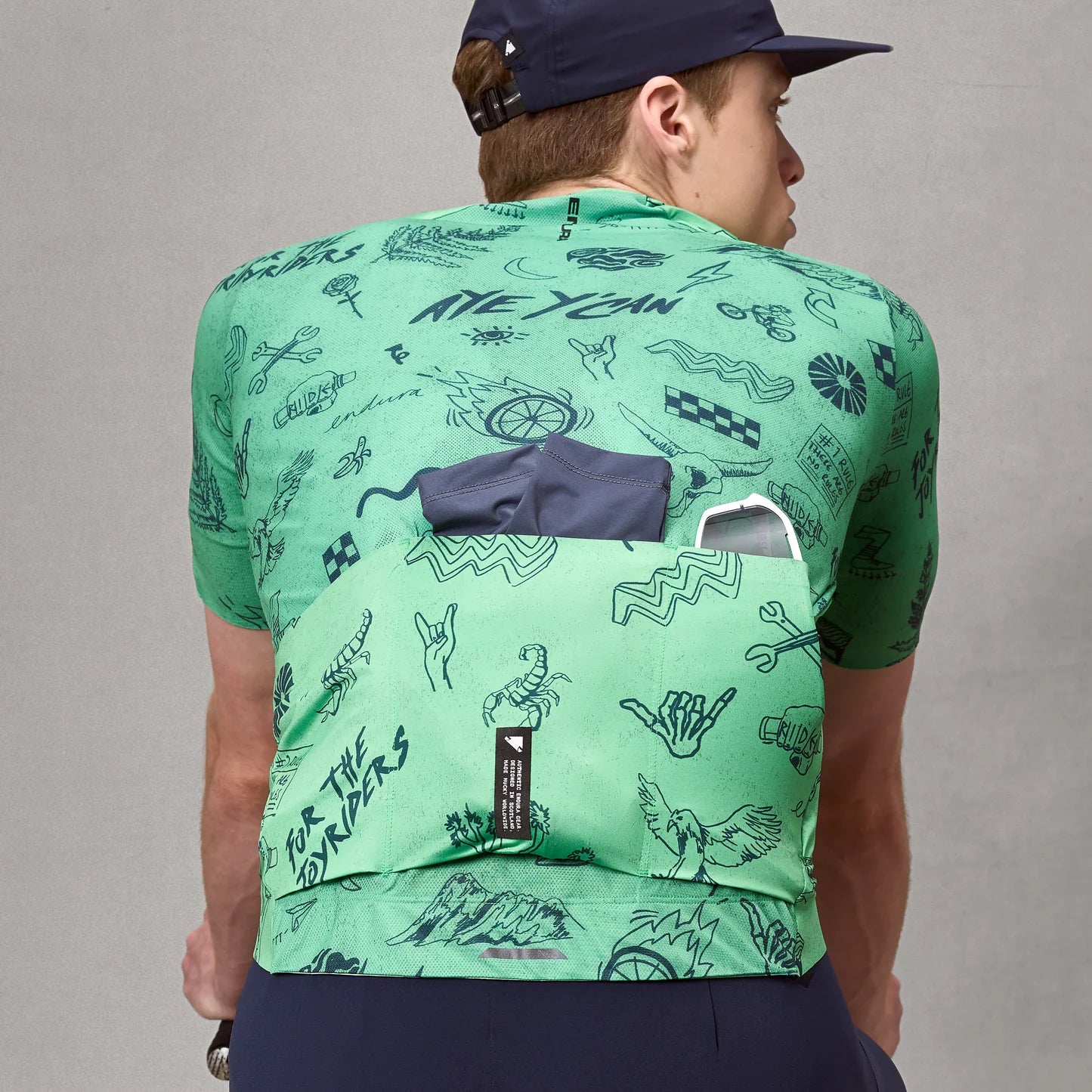 ENDURA PRO SL PRINT Dres s krátkým rukávem zelený