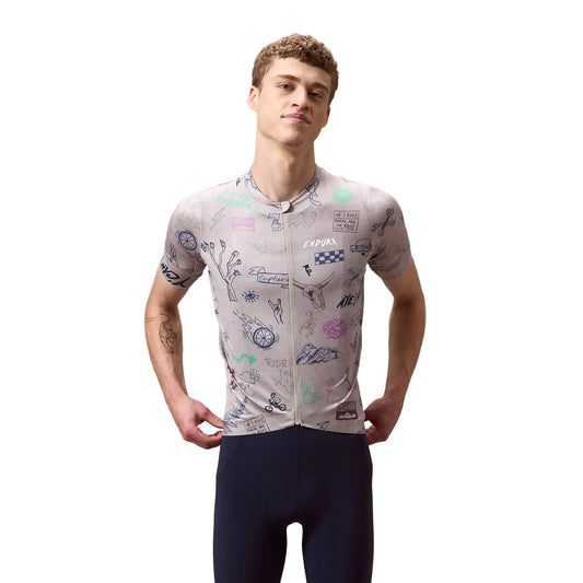 ENDURA PRO SL PRINT titanový dres s krátkým rukávem