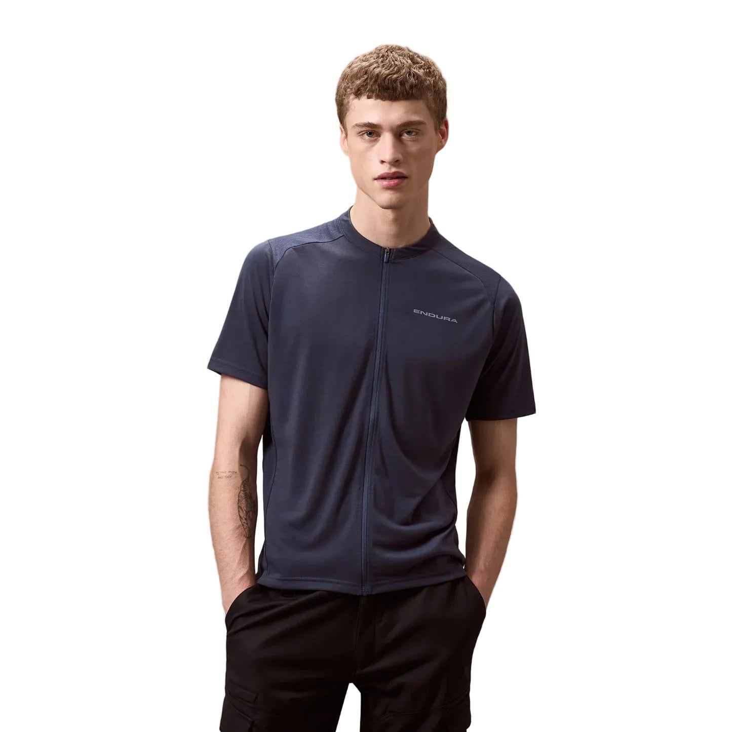 ENDURA LOOP ZIPPED Carbon Jersey s krátkým rukávem Grey