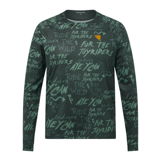 ENDURA SINGLETRACK PRINT Čelenka s dlouhým rukávem Carbon Grey