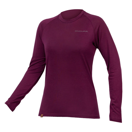 Underwear ENDURA BAABAA BLEND Long Sleeve Women Aubergine