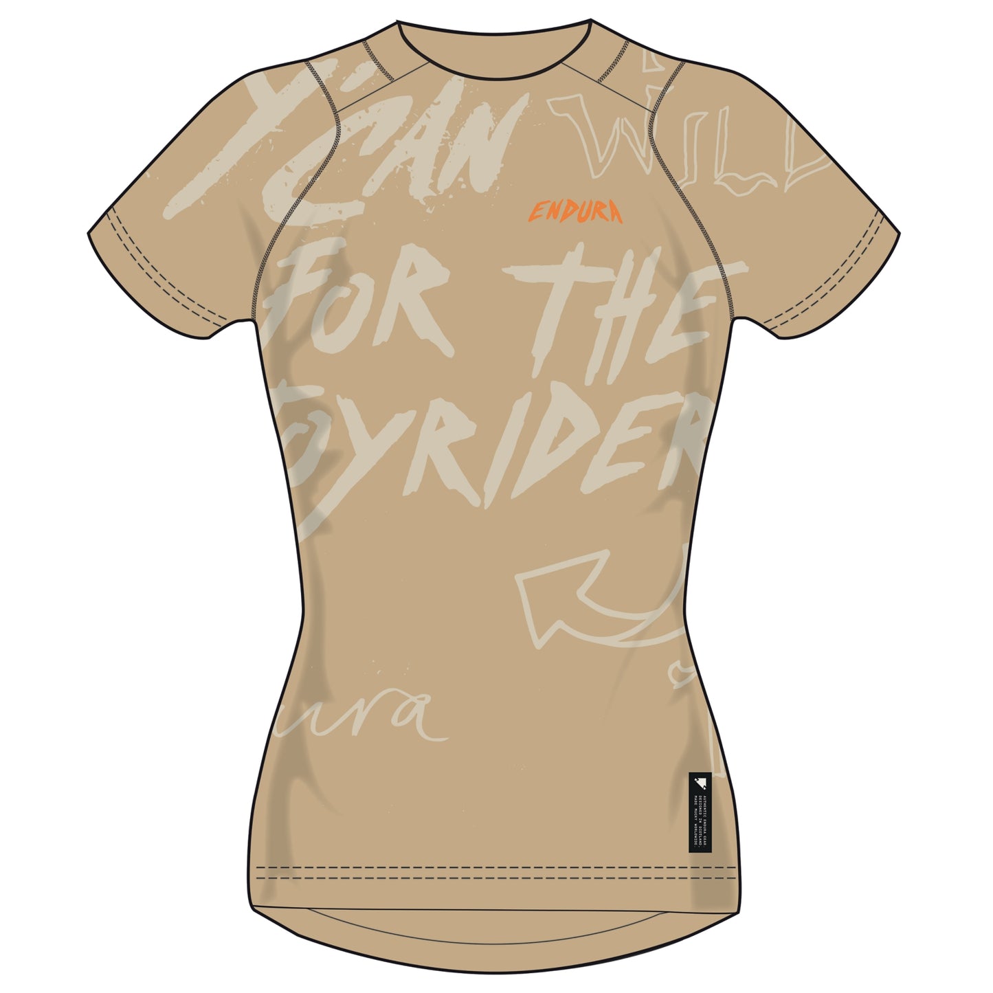 Dámský dres ENDURA SINGLETRACK PRINT s krátkým rukávem Sand