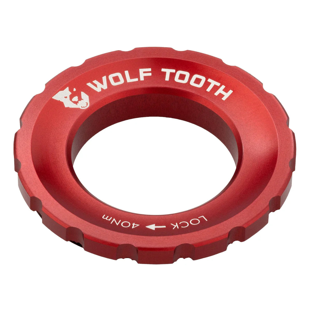 Vnější matice Centerlock WOLF TOOTH, červená