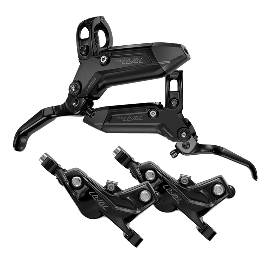 Pár 4pístkových brzd SRAM LEVEL SILVER STEALTH Black