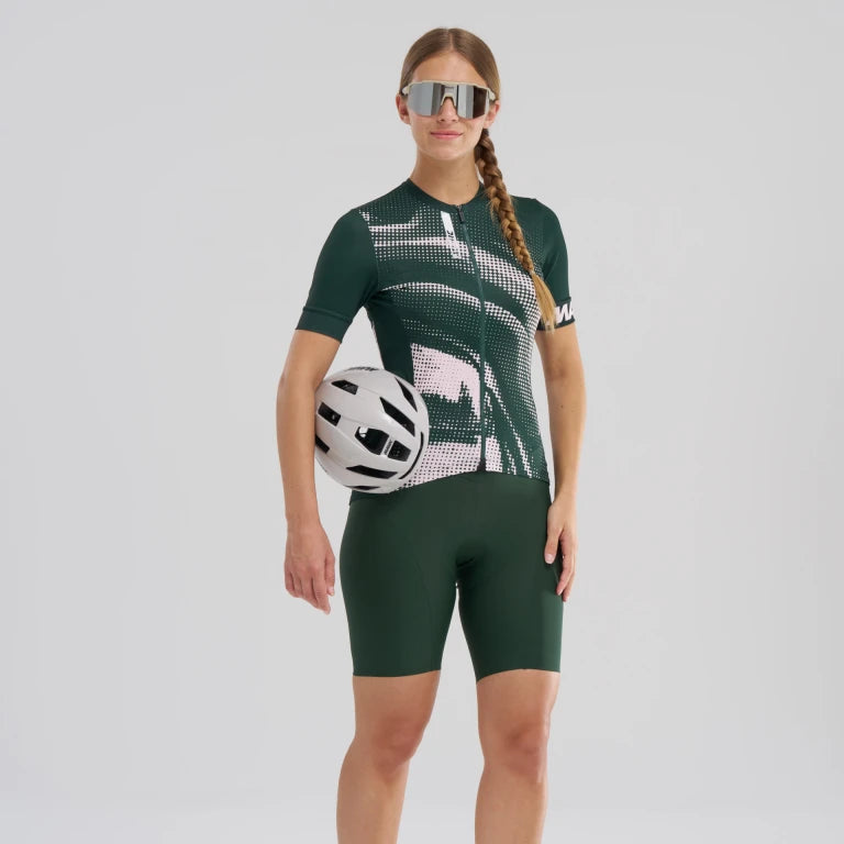 MAVIC AKSIUM GRAPHIC Dámský dres s krátkým rukávem Khaki/Rose
