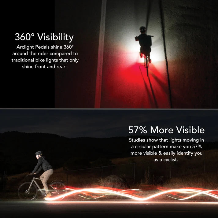 REDSHIFT Arclight Light-Up Clipless Pedals