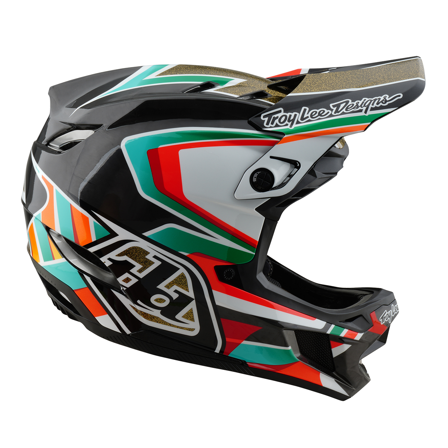 TROY LEE DESIGN D4 CARBON MIPS FRAMES MTB přilba černá/zlatá