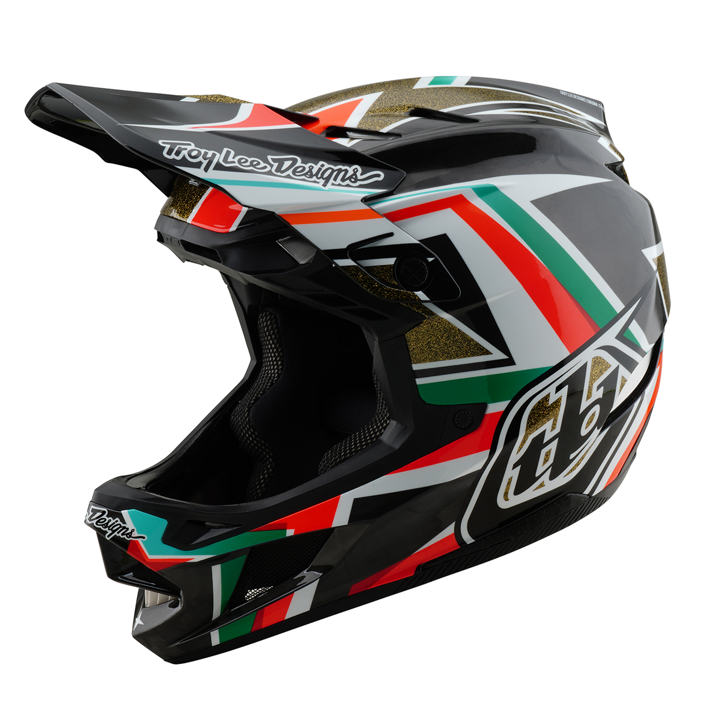TROY LEE DESIGN D4 CARBON MIPS FRAMES MTB přilba černá/zlatá