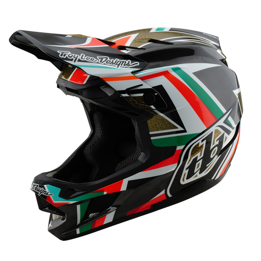 TROY LEE DESIGN D4 CARBON MIPS FRAMES MTB přilba černá/zlatá
