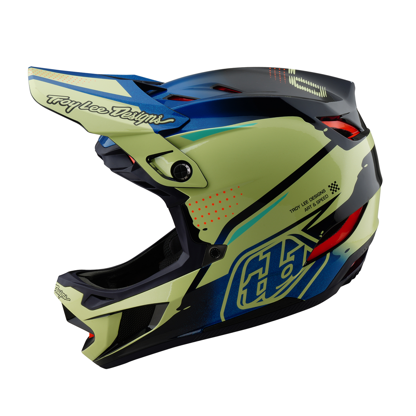 MTB přilba TROY LEE DESIGN D4 COMPOSITE MIPS Drip Yellow