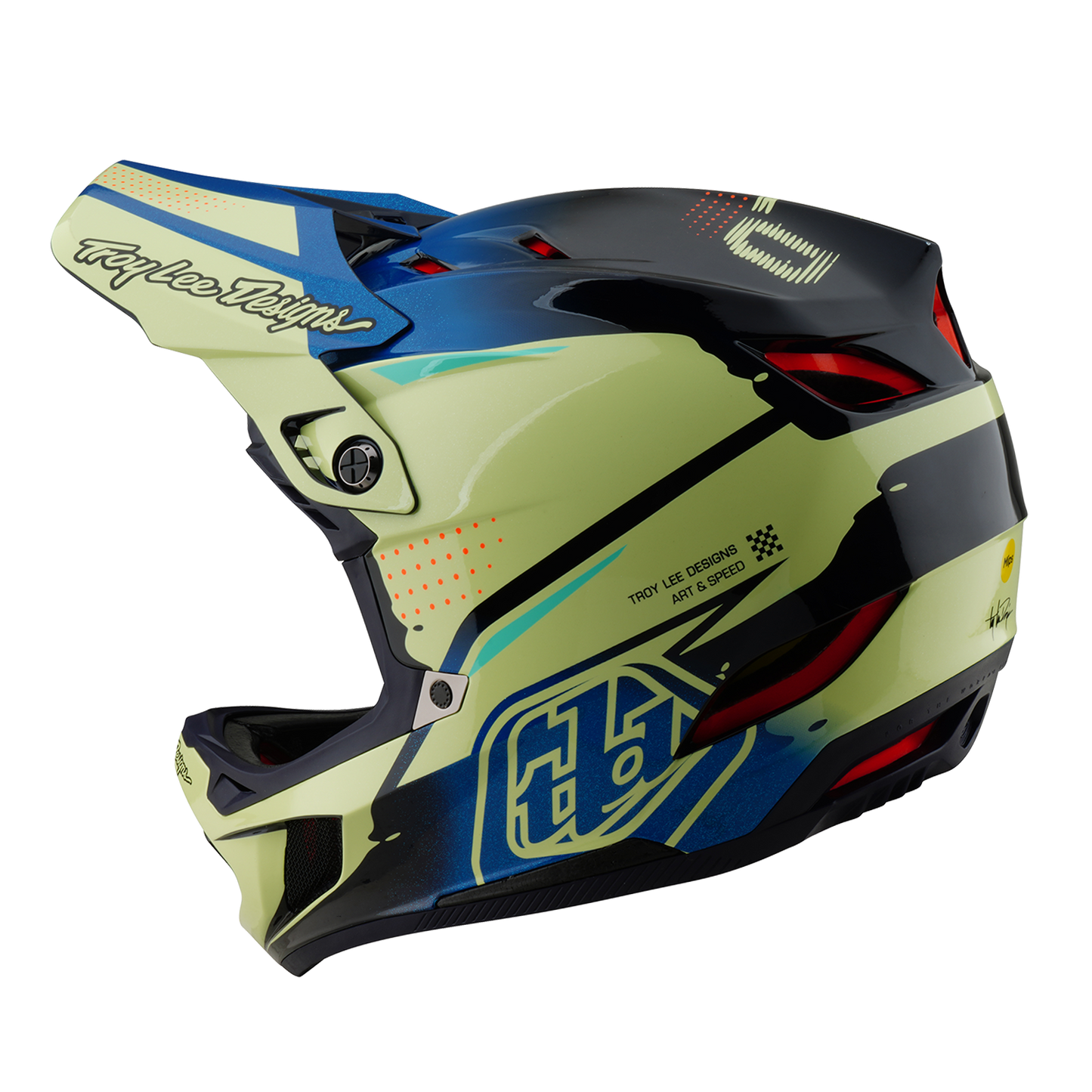 MTB přilba TROY LEE DESIGN D4 COMPOSITE MIPS Drip Yellow