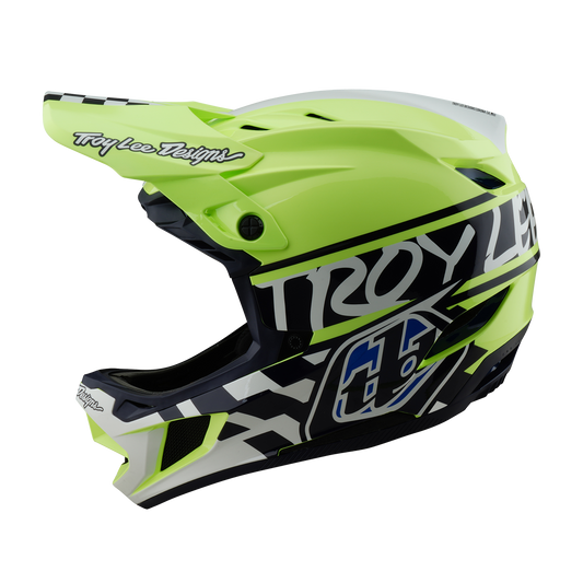 MTB přilba TROY LEE DESIGN D4 POLYACRYLITE MIPS FIFTY 50 Yellow/Blue