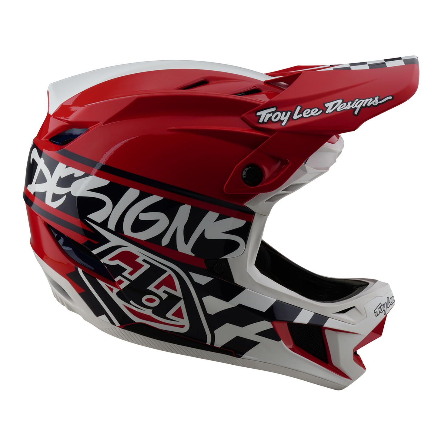 TROY LEE DESIGN D4 POLYACRYLITE FIFTY 50 MTB přilba bílá/červená