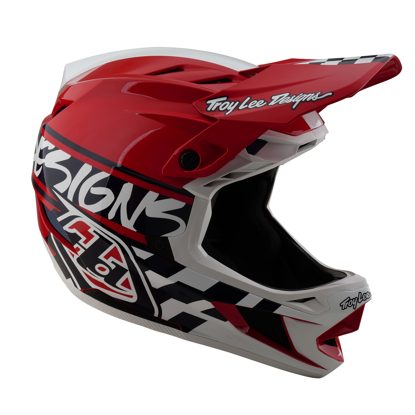 TROY LEE DESIGN D4 POLYACRYLITE FIFTY 50 MTB přilba bílá/červená