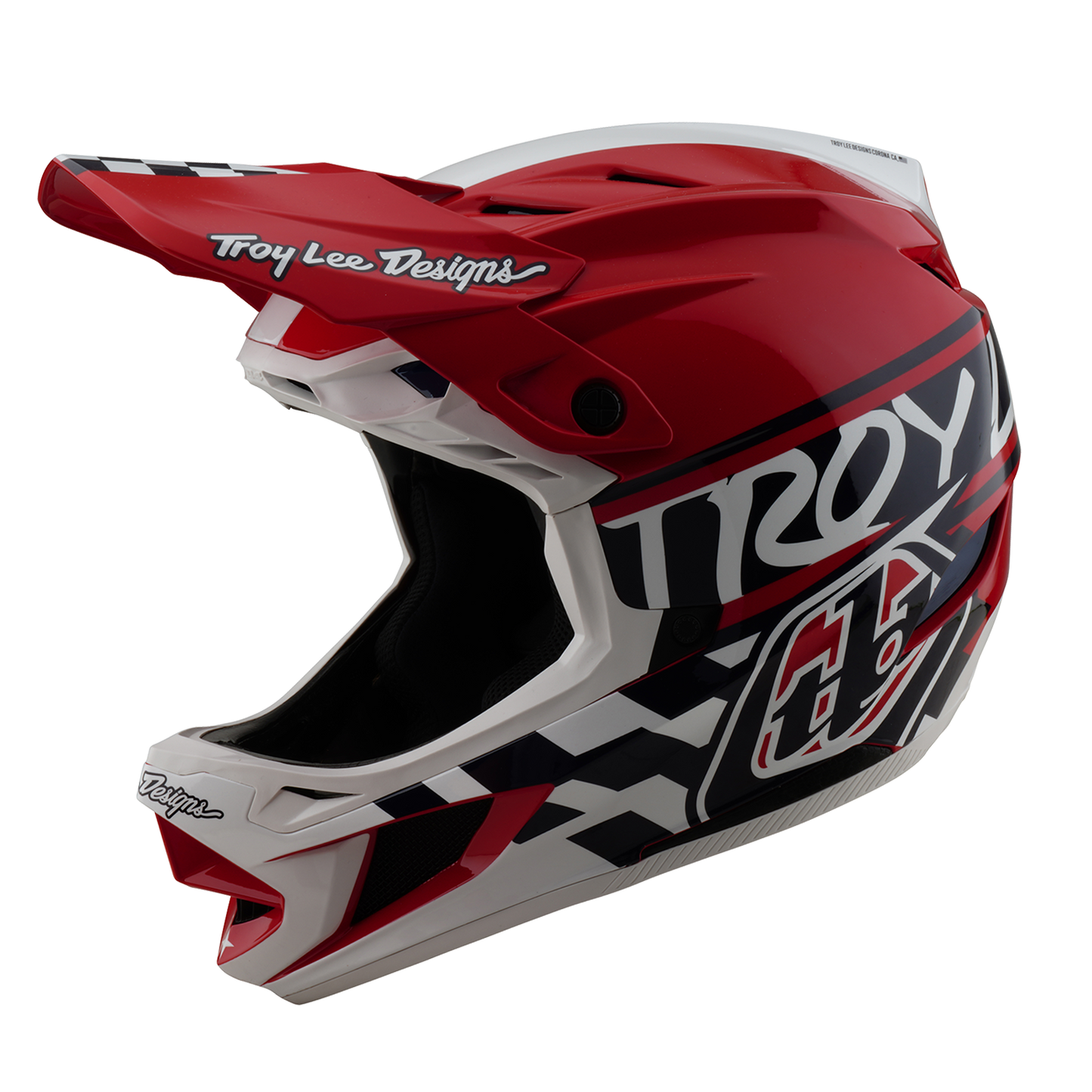 TROY LEE DESIGN D4 POLYACRYLITE FIFTY 50 MTB přilba bílá/červená