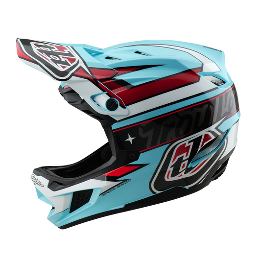 TROY LEE DESIGN D4 POLYACRYLITE MIPS LINEAR MTB přilba modrá