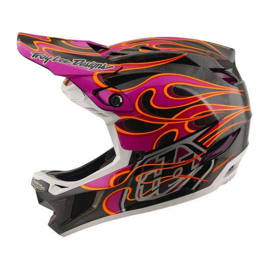 TROY LEE DESIGNS D4 CARBON MIPS Torched Carbon/Magenta MTB Helmet