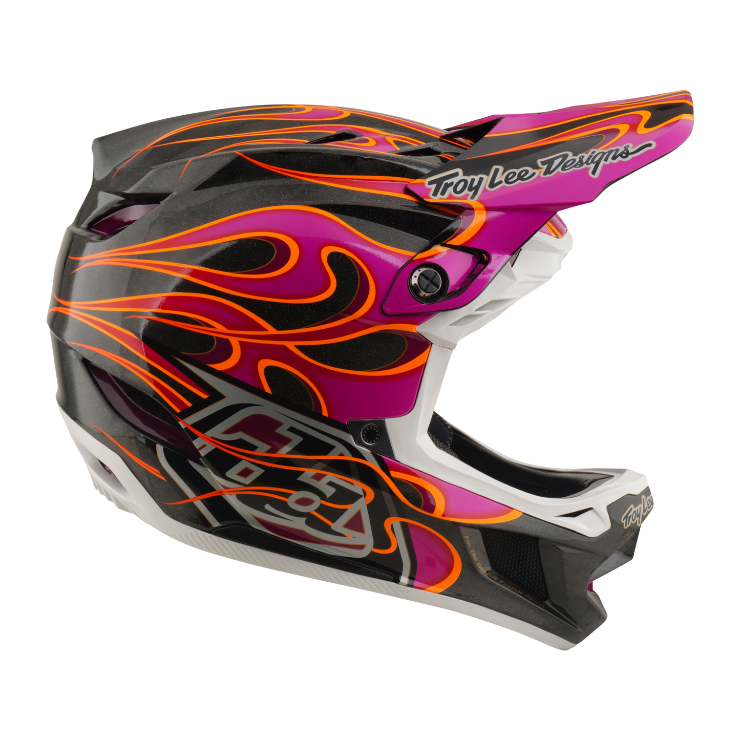 TROY LEE DESIGNS D4 CARBON MIPS Torched Carbon/Magenta MTB Helmet