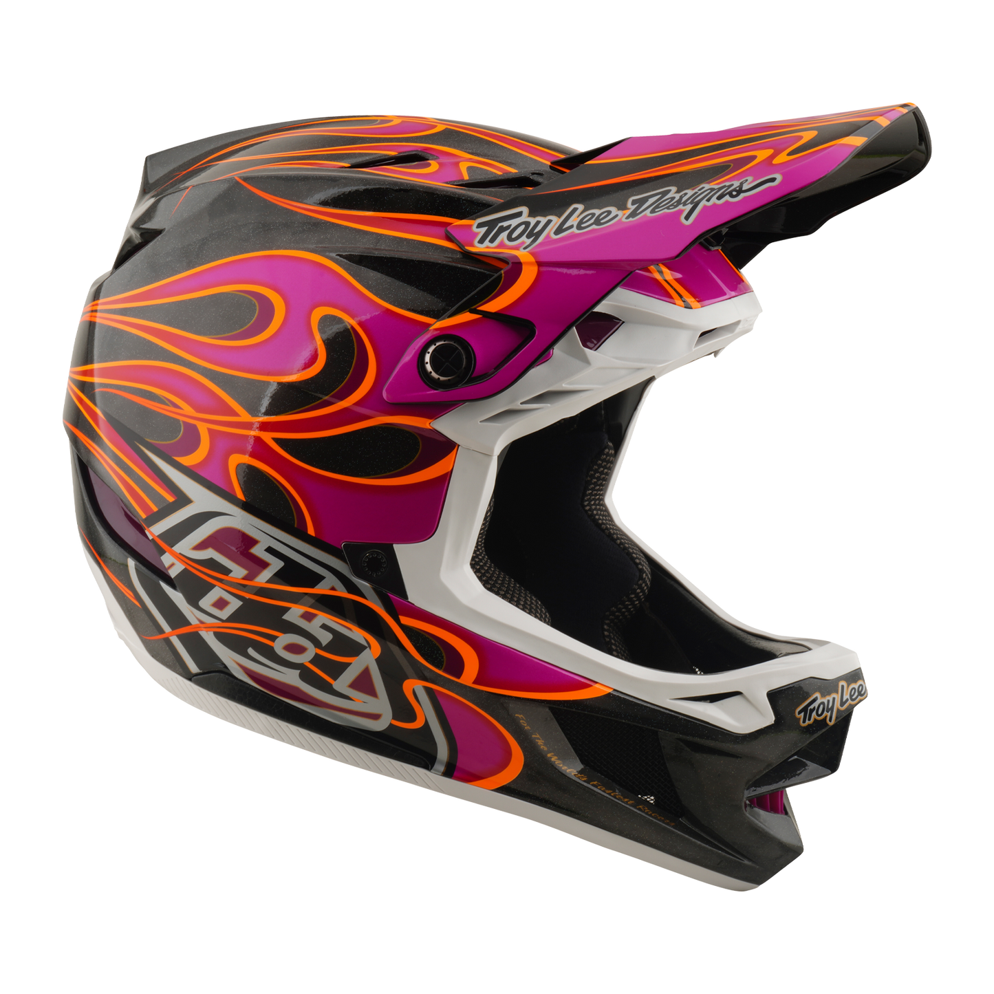 TROY LEE DESIGNS D4 CARBON MIPS Torched Carbon/Magenta MTB Helmet
