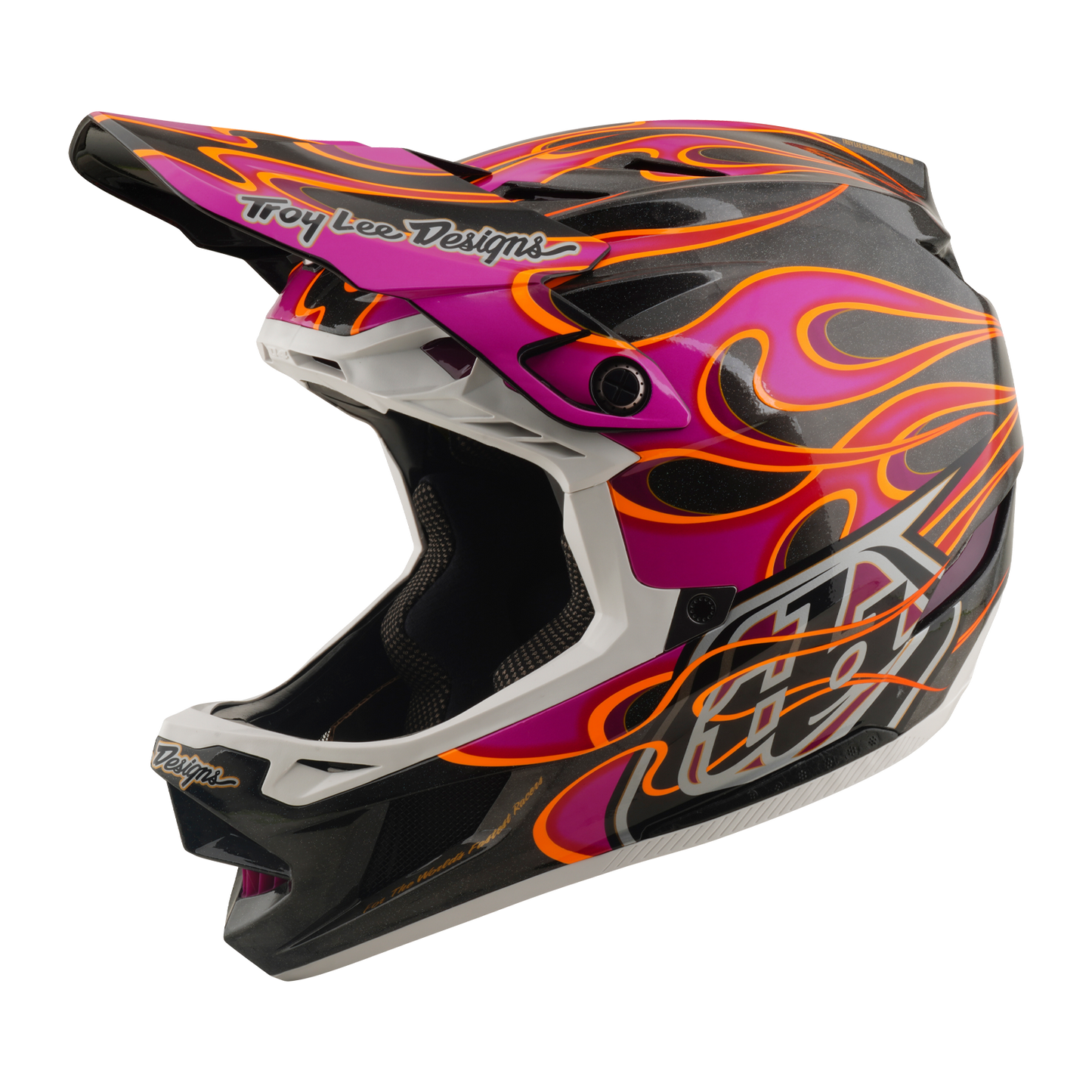 TROY LEE DESIGNS D4 CARBON MIPS Torched Carbon/Magenta MTB Helmet