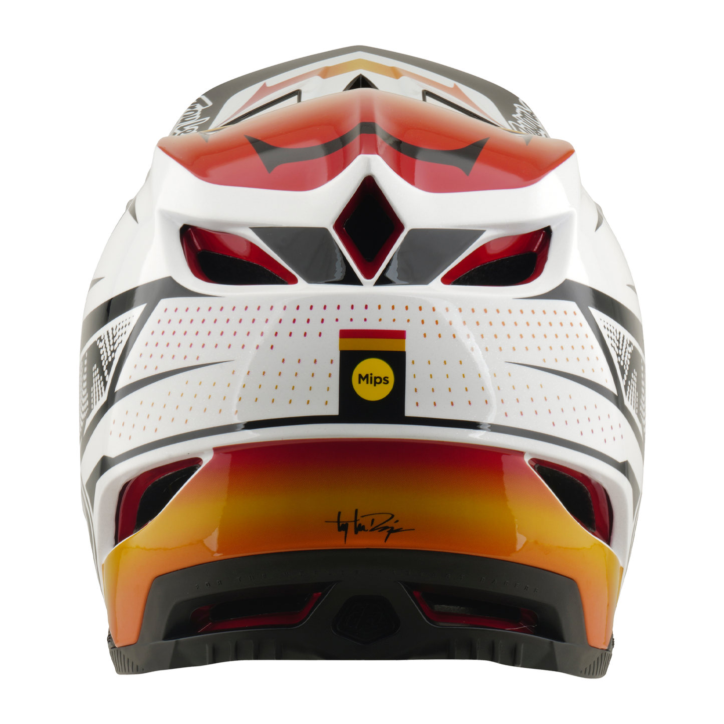 MTB helmet TROY LEE DESIGNS D4 COMPOSITE MIPS LINED UP White