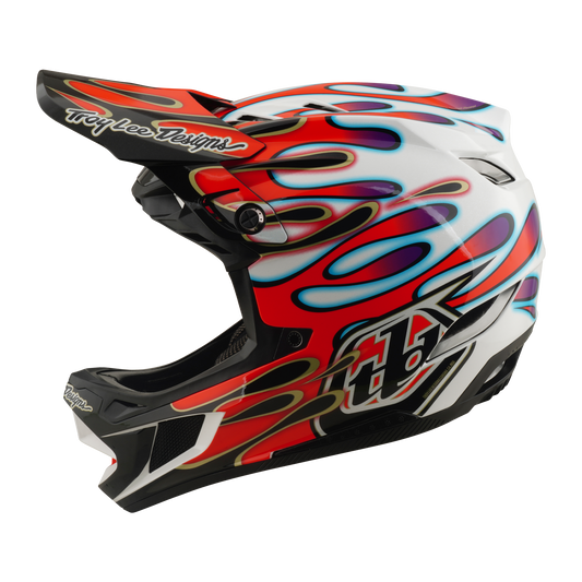 MTB Helmet TROY LEE DESIGNS D4 COMPOSITE MIPS OVERSPRAY White/Red