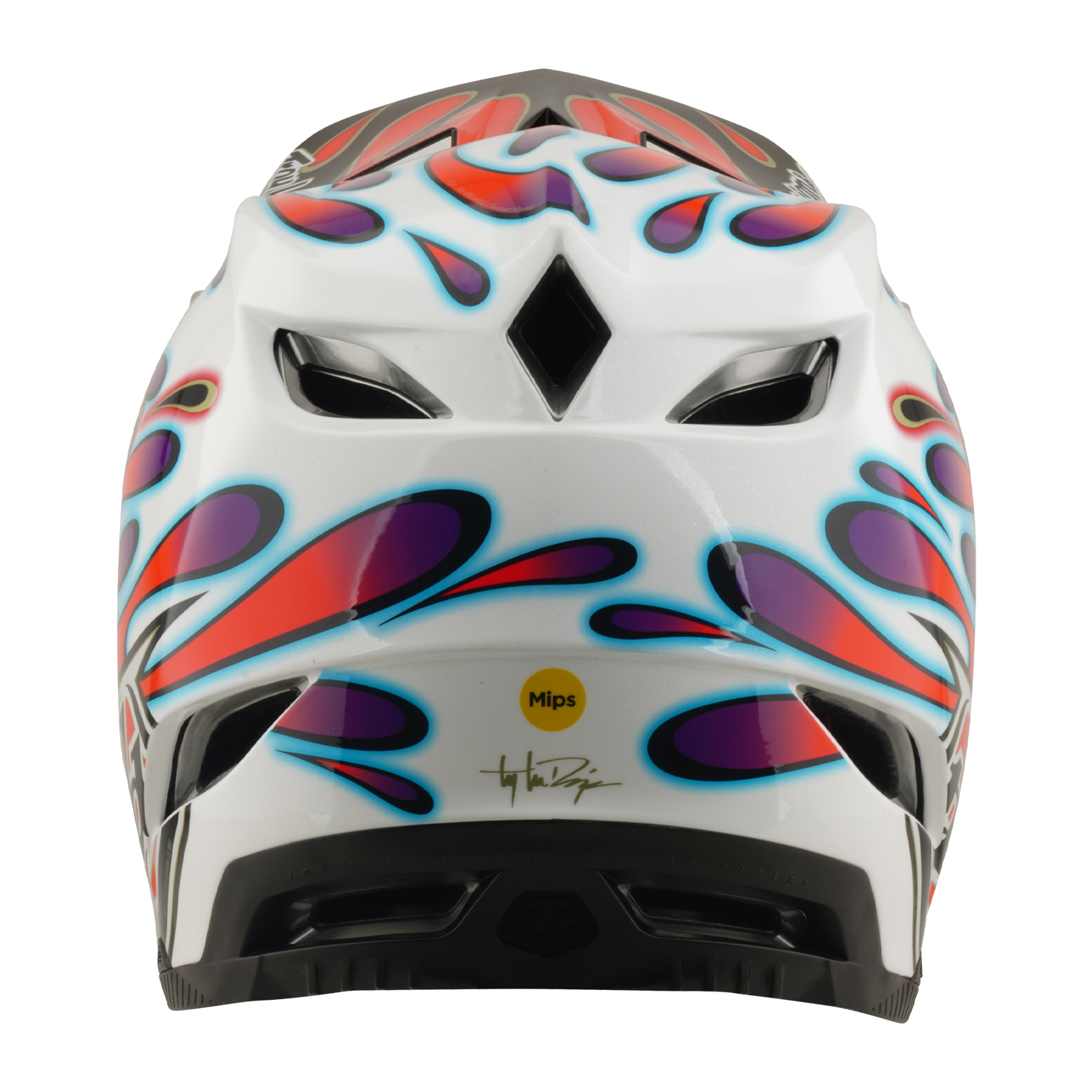 MTB Helmet TROY LEE DESIGNS D4 COMPOSITE MIPS OVERSPRAY White/Red