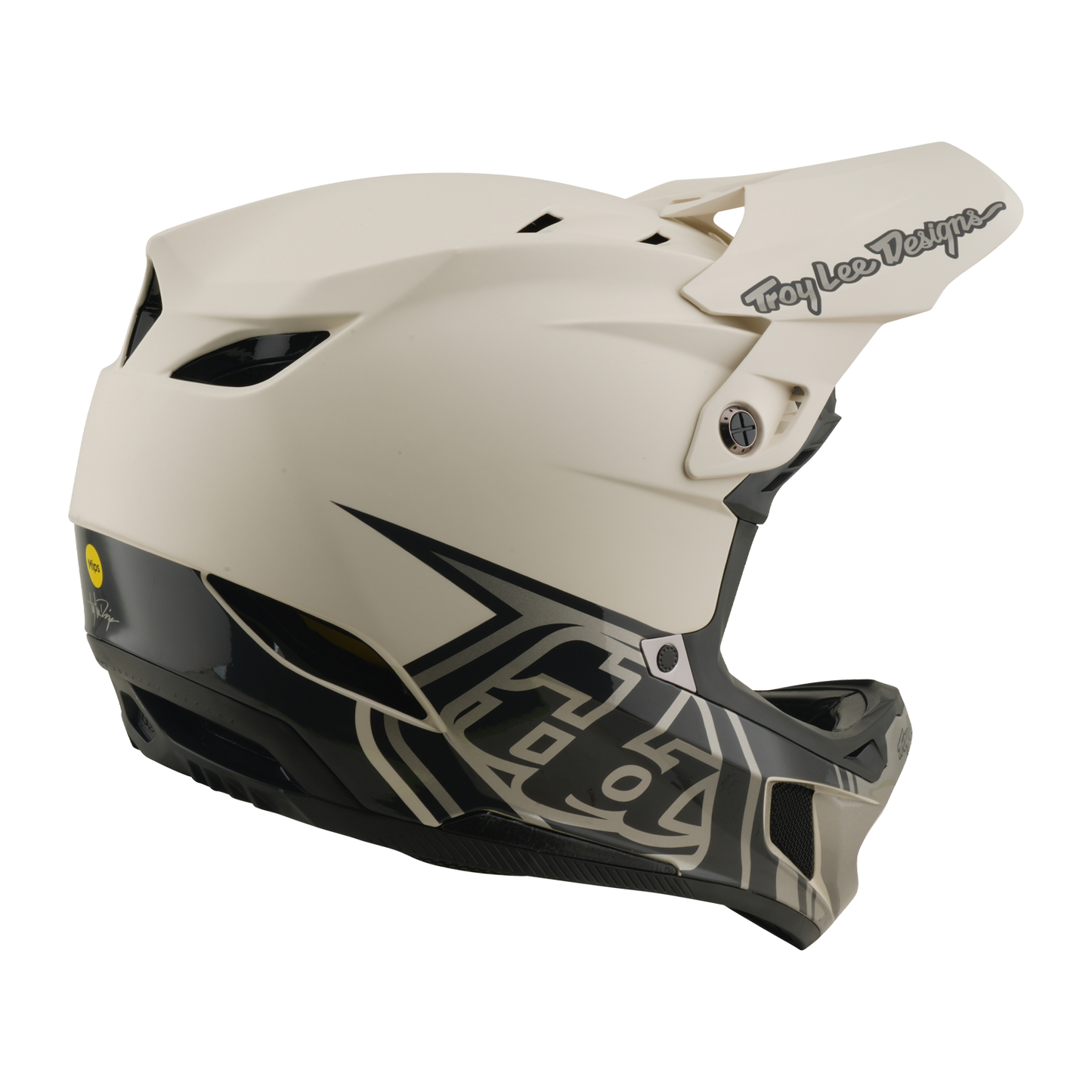 MTB helmet TROY LEE DESIGNS D4 COMPOSITE MIPS STEALTH PUMICE White