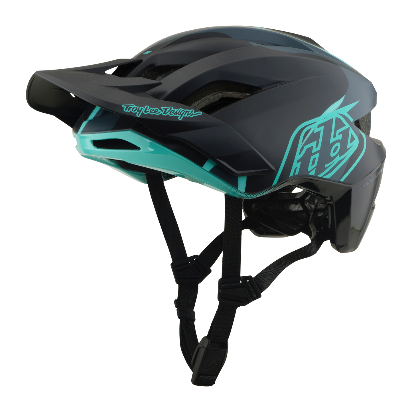 MTB přilba TROY LEE DESIGNS FLOWLINE SE MIPS BADGE Carbon/Blue