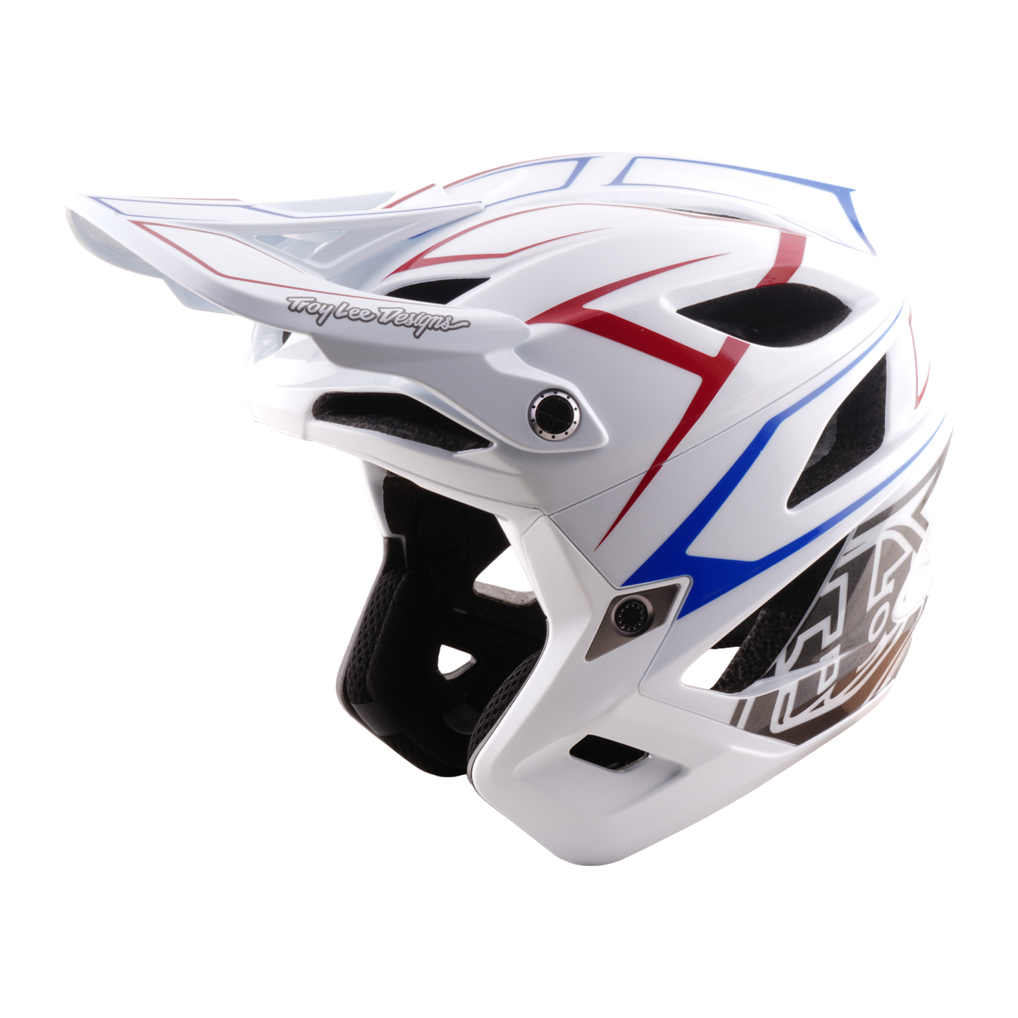 MTB helma TROY LEE DESIGNS STAGE STUNT PINSTRIPE White
