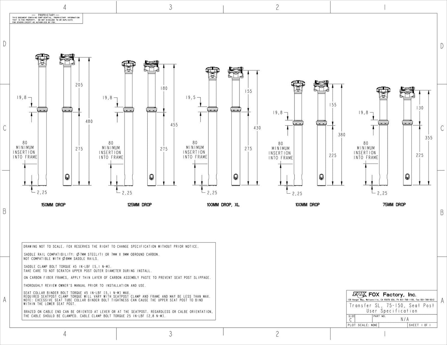 FOX RACING SHOX TRANSFER SL FACTORY teleskopická sedlovka