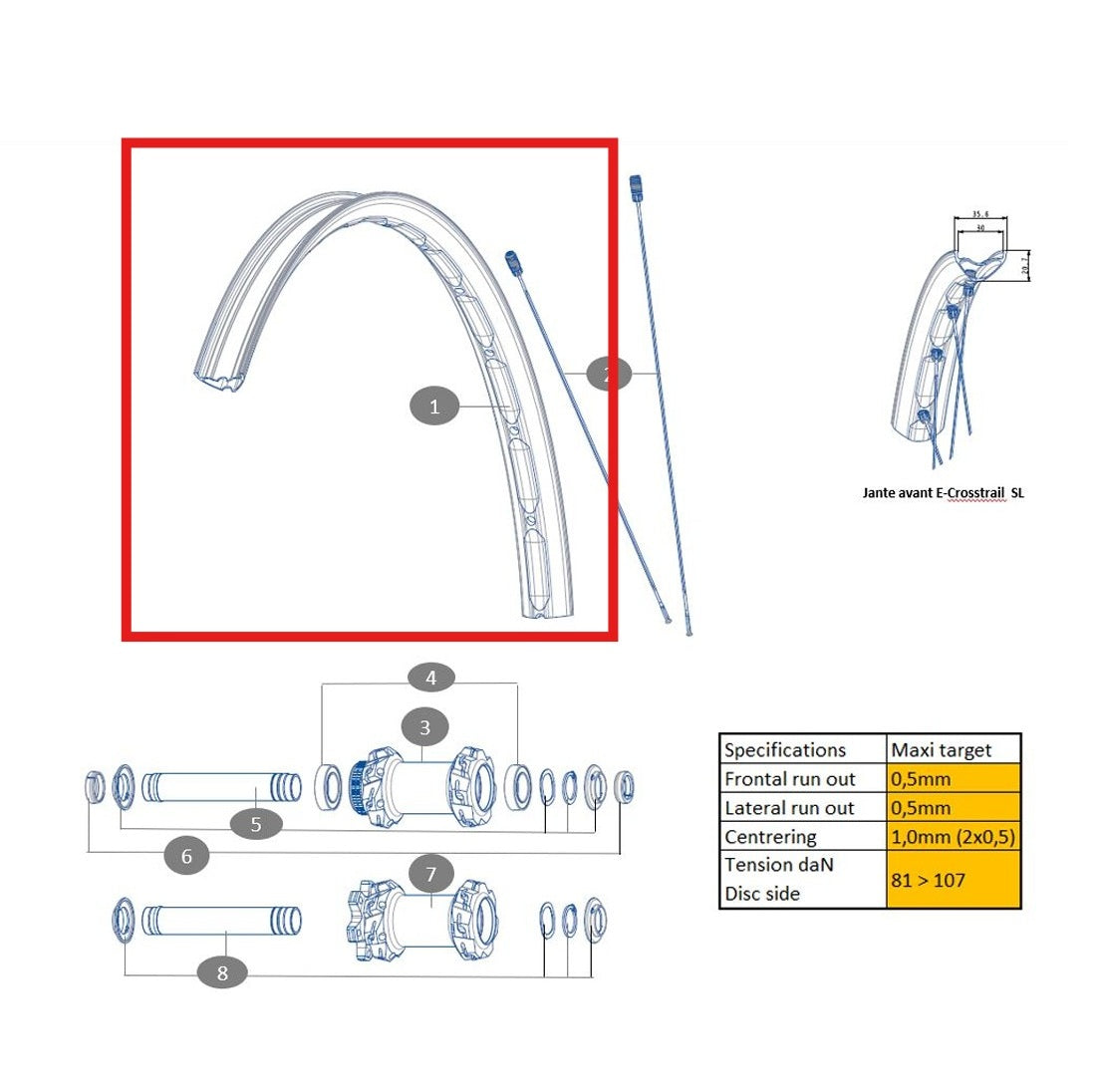 Sada předního kola MAVIC ECROSSTRAIL SL 27,5''