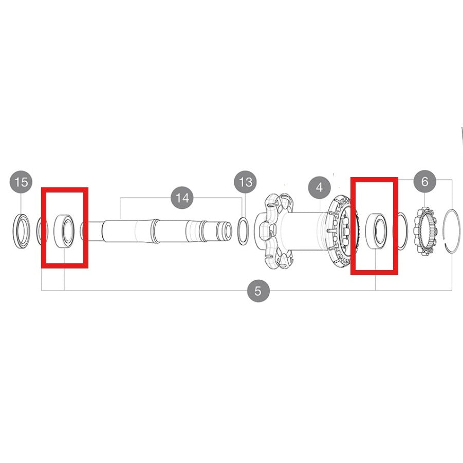 KIT BEARINGS MAVIC ID360 15X26X7 + 17X28X7
