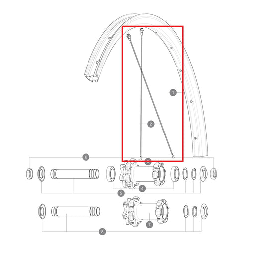 KIT 12 PŘEDNÍ/ZADNÍ KOLO CROSSMAX PRO CARBON 29'' EXTRA PLOCHÉ PAPRSKY 291MM + ALU ČERNÉ NIPPL.WASH