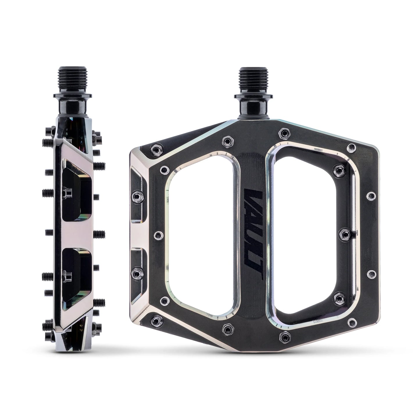 Ploché pedály DMR VAULT Chrome Black