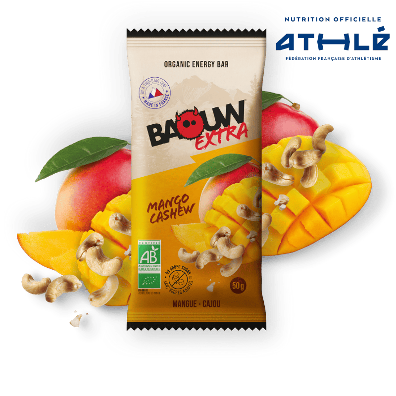 BAOUW ORGANIC EXTRA Mango Cashew Energy Bar (50g)