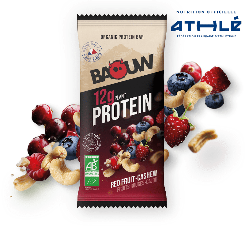 BAOUW ORGANIC EXTRA Red Fruits/Cashew Protein Bar (50g)