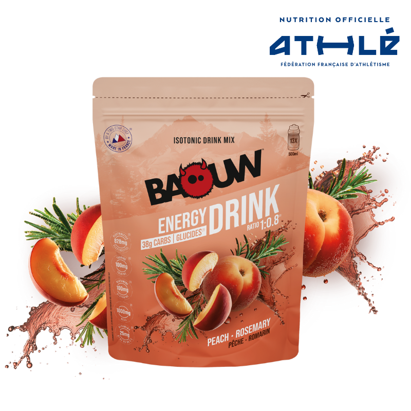 Energetický nápoj BAOUW ISOTONIC (585g) Broskev s rozmarýnem